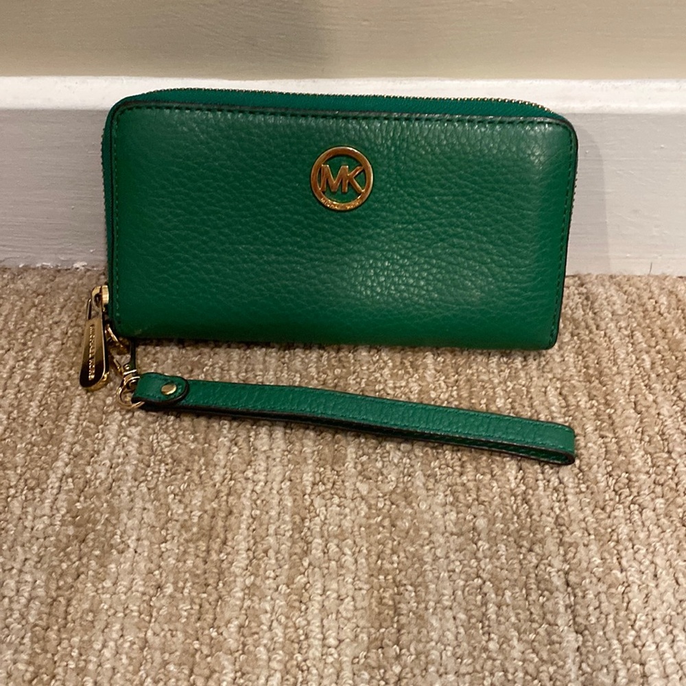 Michael Kors green wallet